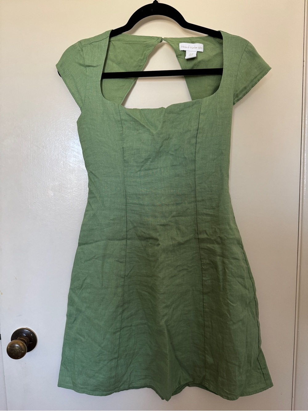 House of Harlow 1960 Green Square Neck Mini Dress size XS